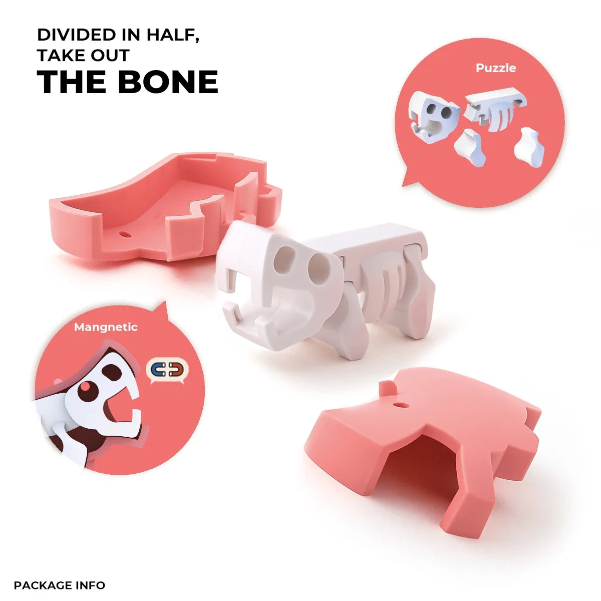 Zabawki magnetyczne 3D dla dzieci safari hipopotam i krokodyl, od 3 lat