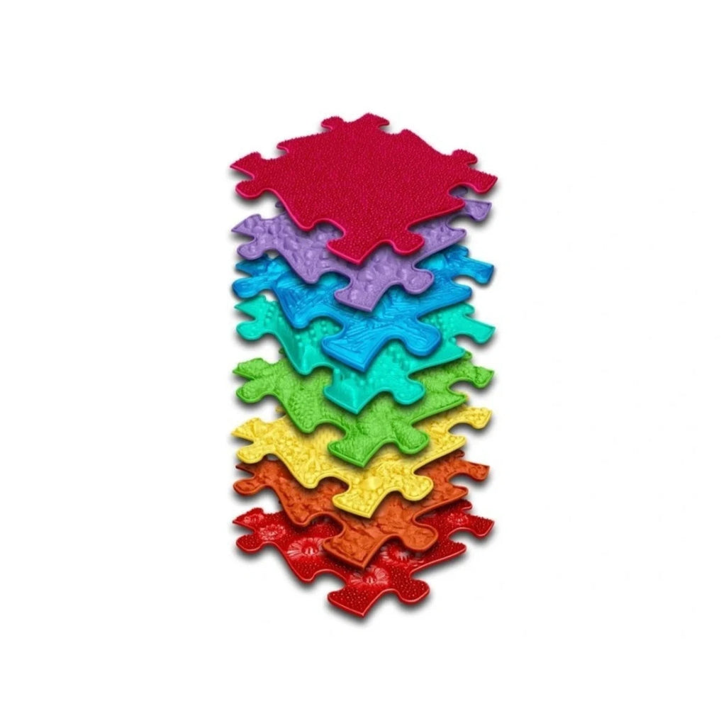 Zestaw 8 mat sensorycznych Rainbow dla dzieci od 12 msc+, od 1 roku