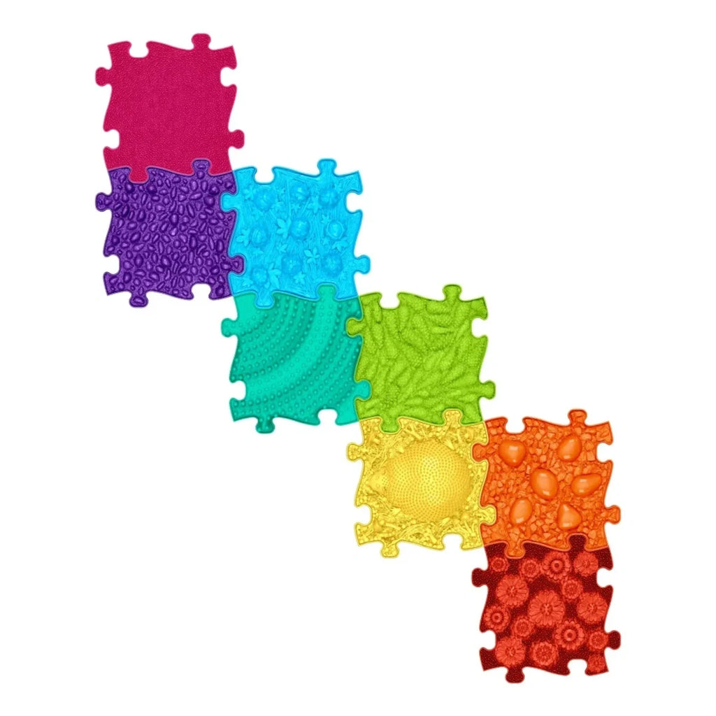 Zestaw 8 mat sensorycznych Rainbow dla dzieci od 12 msc+, od 1 roku