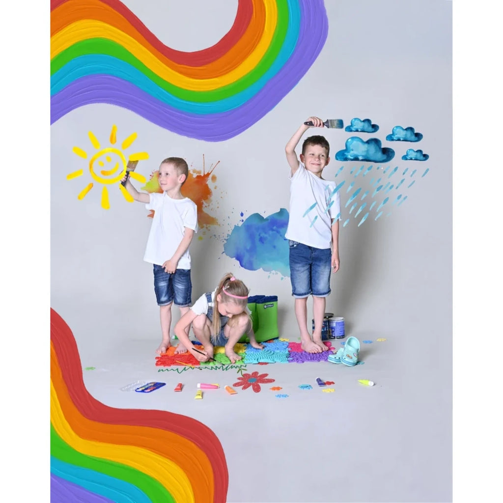 Zestaw 8 mat sensorycznych Rainbow dla dzieci od 12 msc+, od 1 roku
