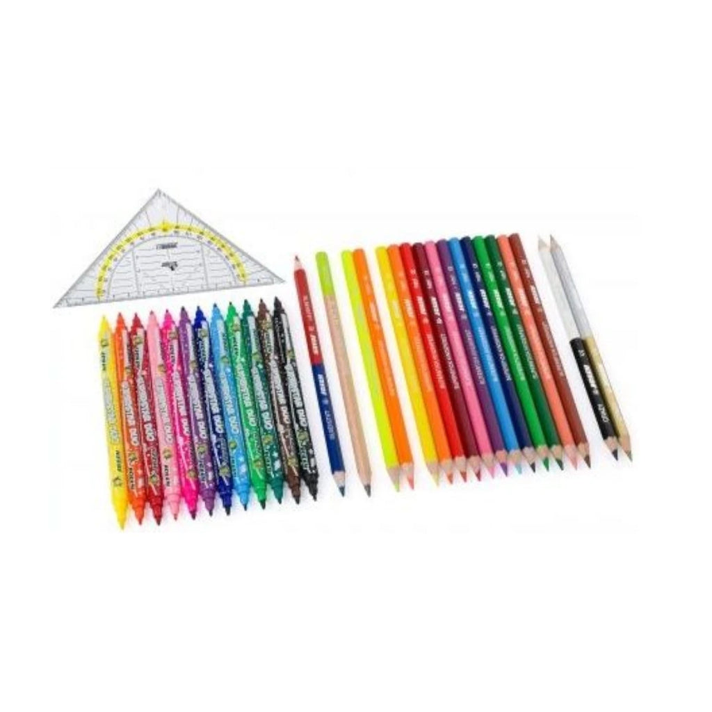 Zestaw Back 2 School Kredki + mazaki 31 el., od 3 lat