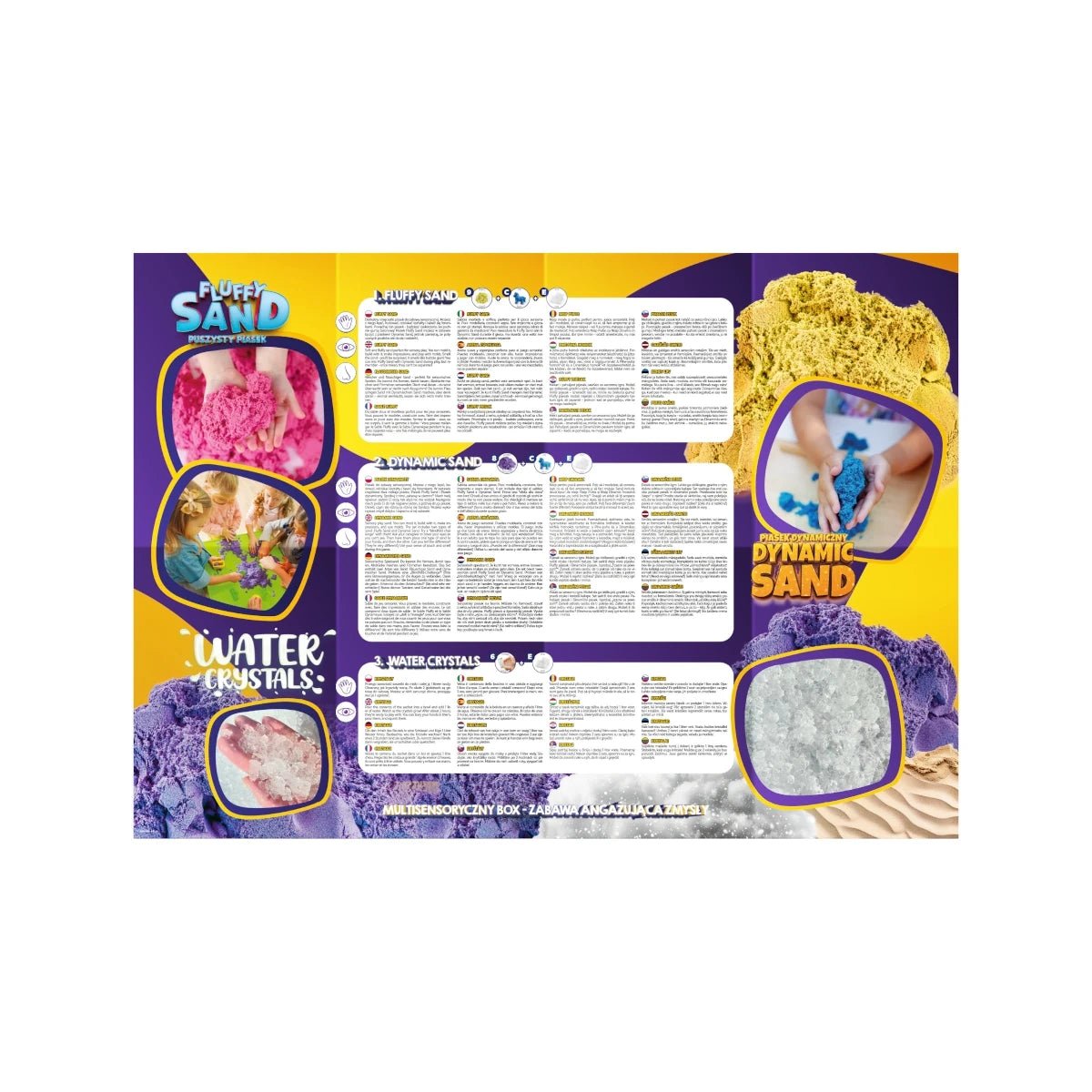Zestaw mas sensorycznych Multisensory Box 6w1, od 3 lat