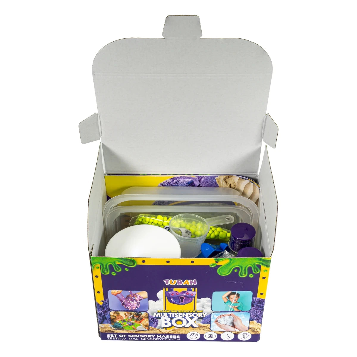 Zestaw mas sensorycznych Multisensory Box 6w1, od 3 lat