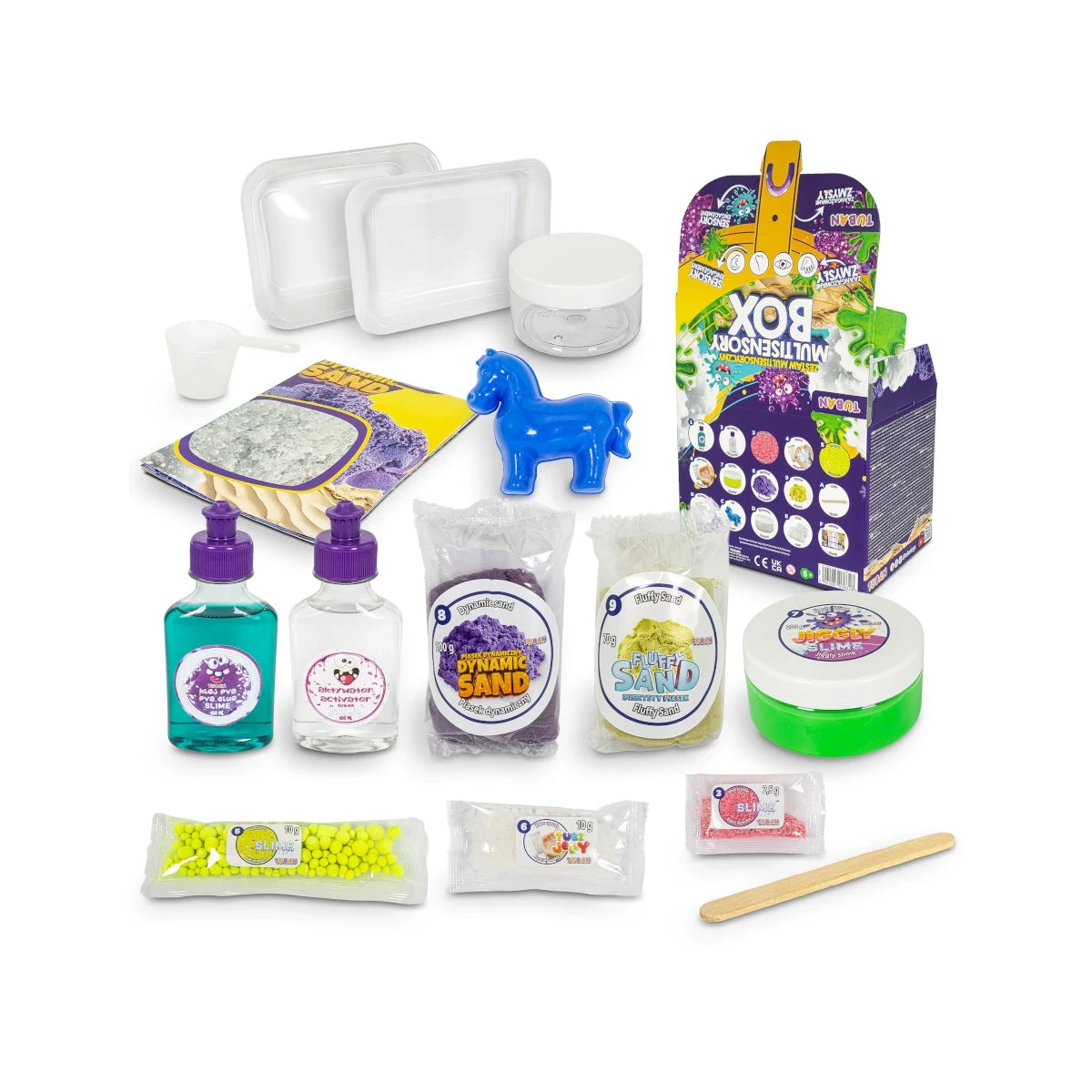 Zestaw mas sensorycznych Multisensory Box 6w1, od 3 lat