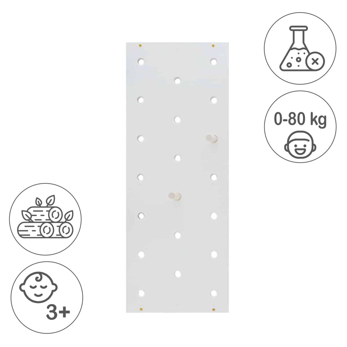 Tablica wspinaczkowa pegboard Drewno