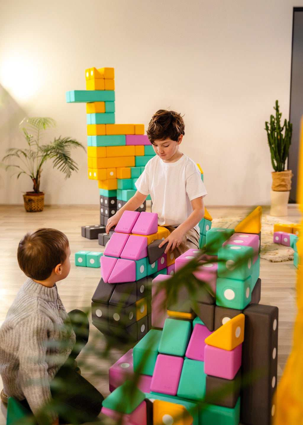 Klocki magnetyczne Smart 75 el. – duże klocki piankowe, od 2 lat