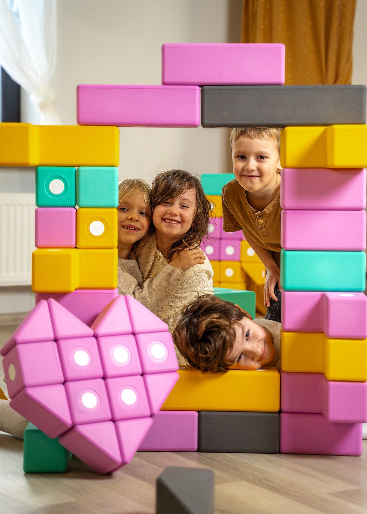 Klocki magnetyczne Builder 43 el. – duże klocki piankowe, od 2 lat
