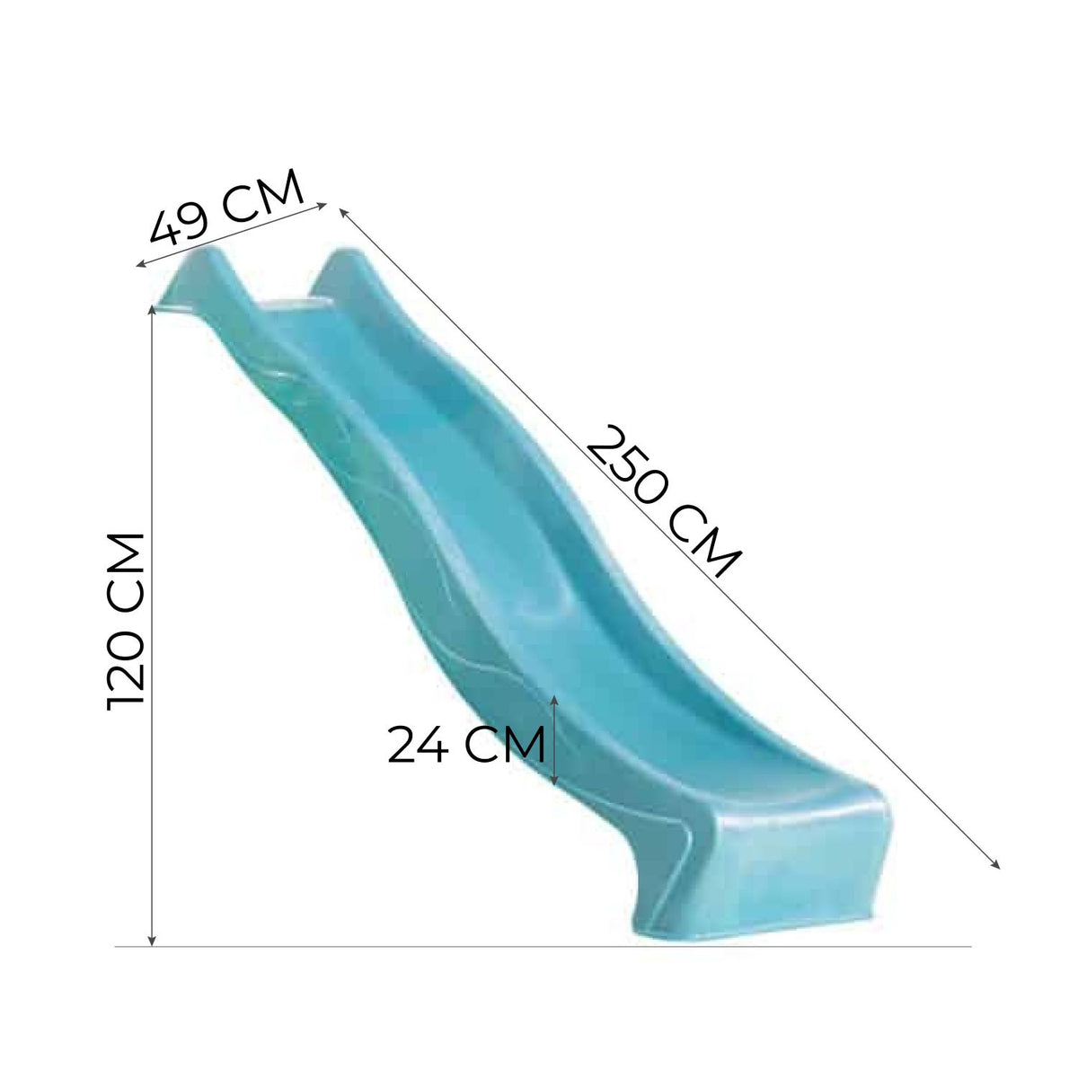 Ślizg zjeżdżalnia fala Rex wys. 120 cm Czerwony, od 3 lat